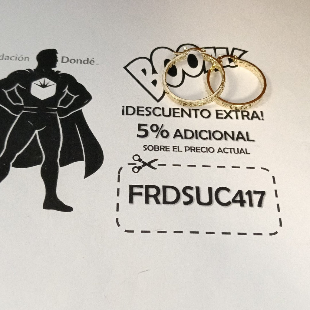 ARETES TEJIDO ARRACADA CON GRECAS 14K 2.7 GR (NUEVO)