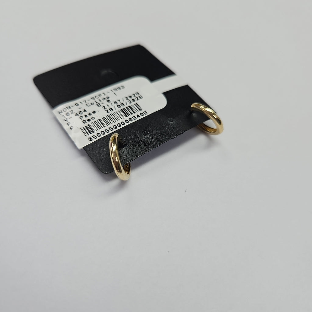 ARETES HUGGIES LISAS 14K 1.3 GR (NUEVO)