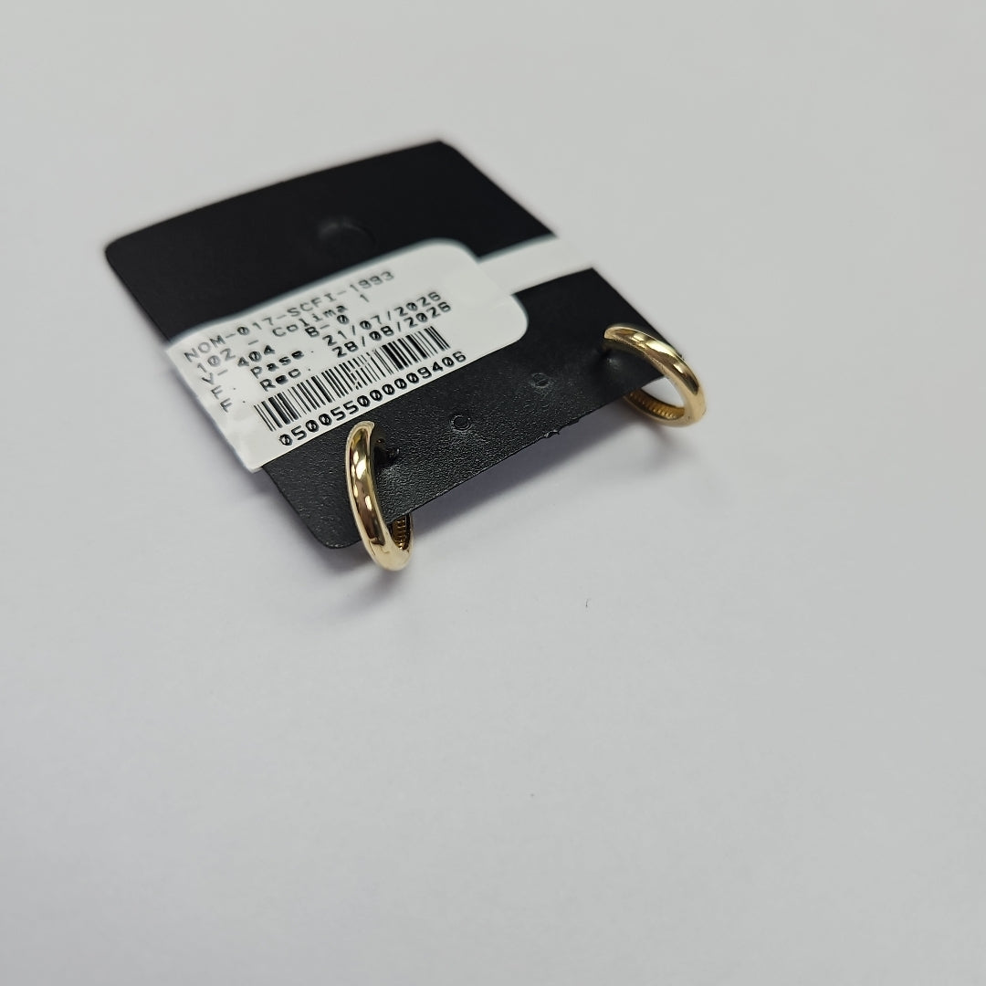 ARETES HUGGIES LISAS 14K 1.3 GR (NUEVO)