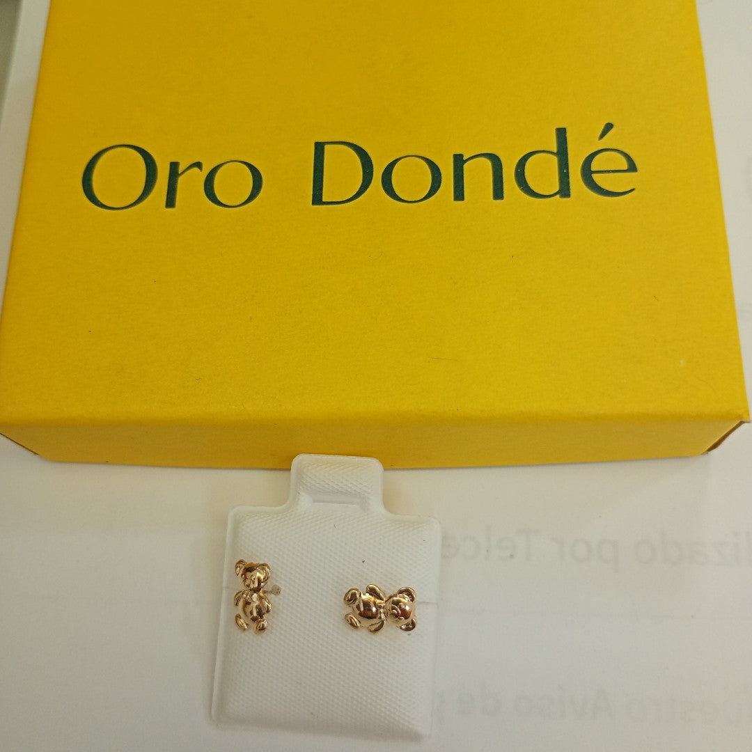 BROQUELES BROQUEL FIG OSO 14K 0.2592 GR (NUEVO)