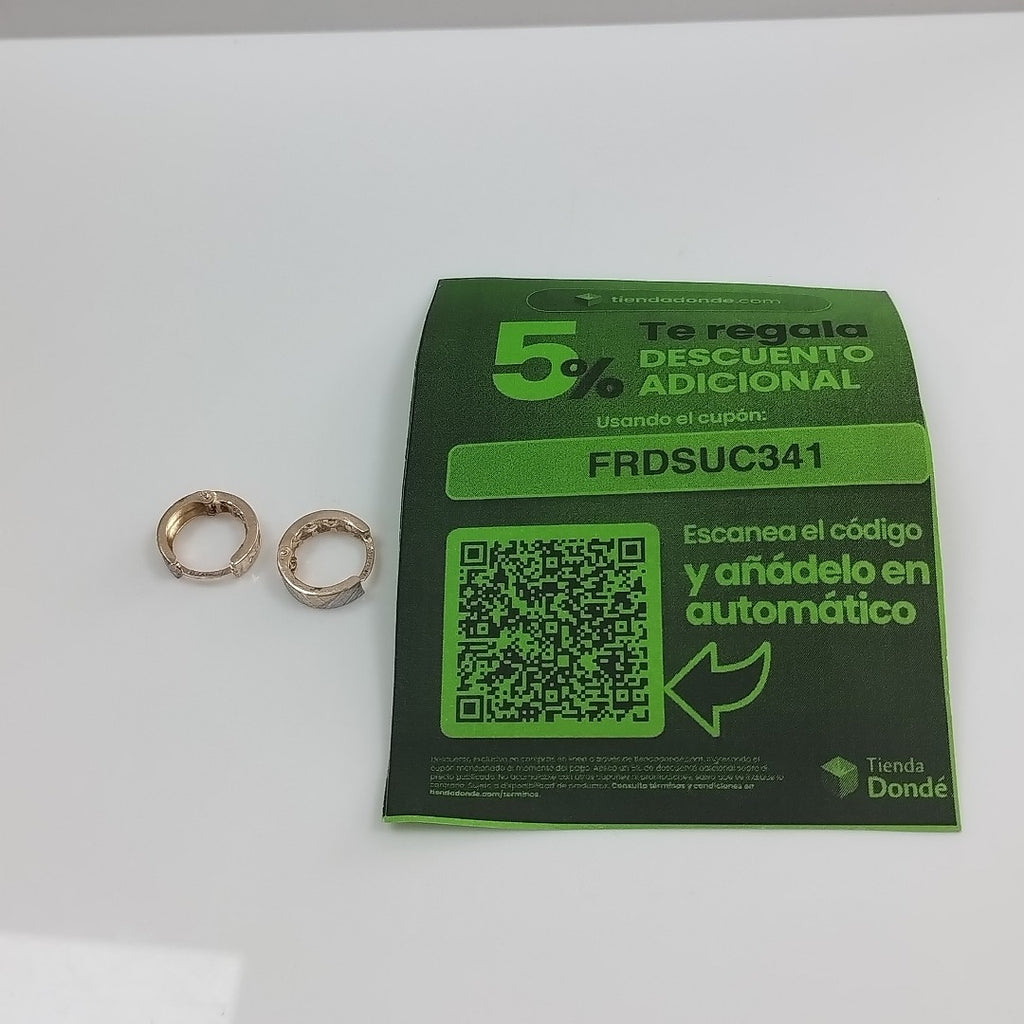 ARETES ARRACADAS C CIRCONIAS 10K 1.3 GR (NUEVO)