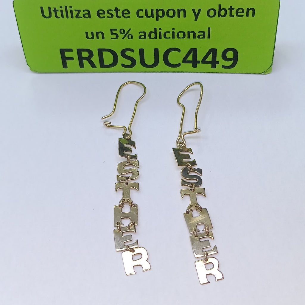ARETES PAR ORO 14 K 2.7 GRMS (SEMINUEVO)