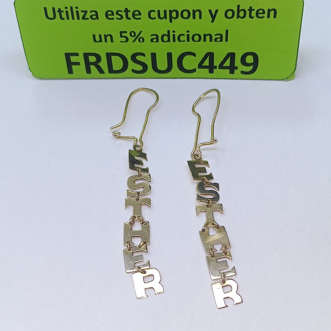 ARETES PAR ORO 14 K 2.7 GRMS (SEMINUEVO)