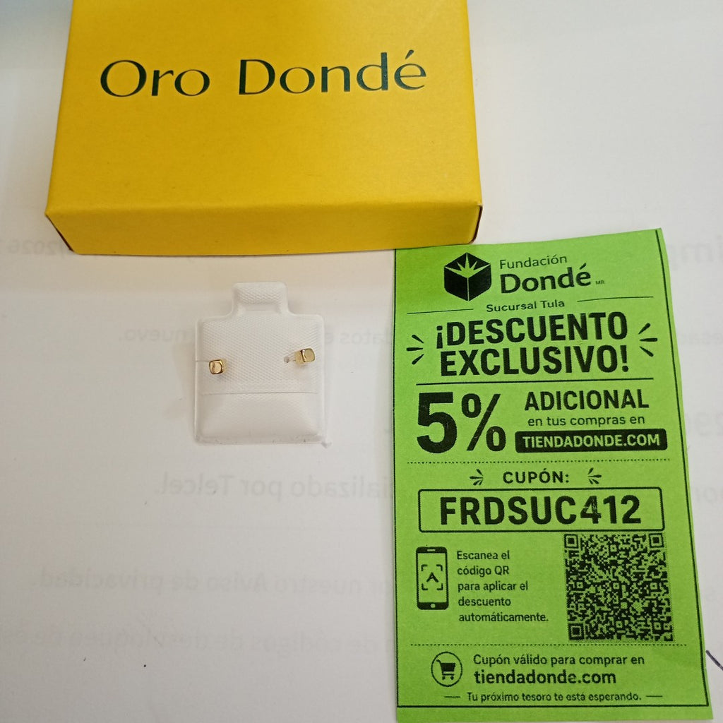 BROQUELES BROQUEL FIG CUBO 14K 0.203 GR (NUEVO)