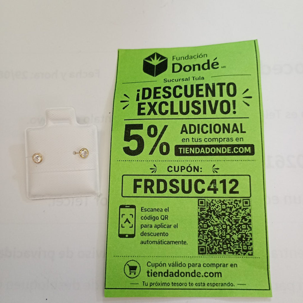 BROQUELES BROQUEL C CIRCONIA 14K 0.1501 GR (NUEVO)
