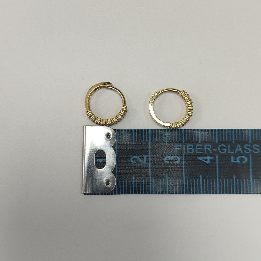 ARRACADAS PAR ORO 14 K 1.5 GRMS (SEMINUEVO)
