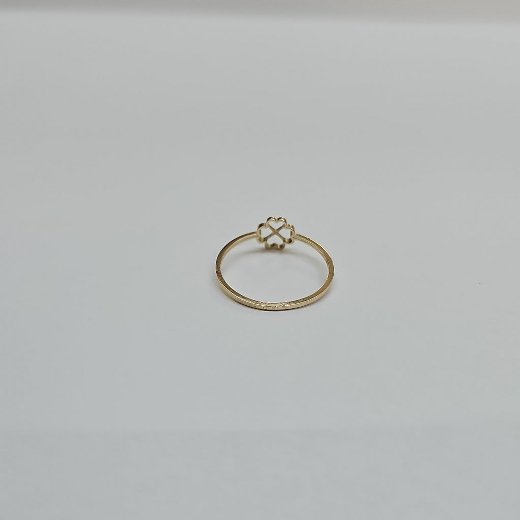 ANILLOS ANILLITO FIG TREBOL 10K TALLA 9 0.8 GR (NUEVO)