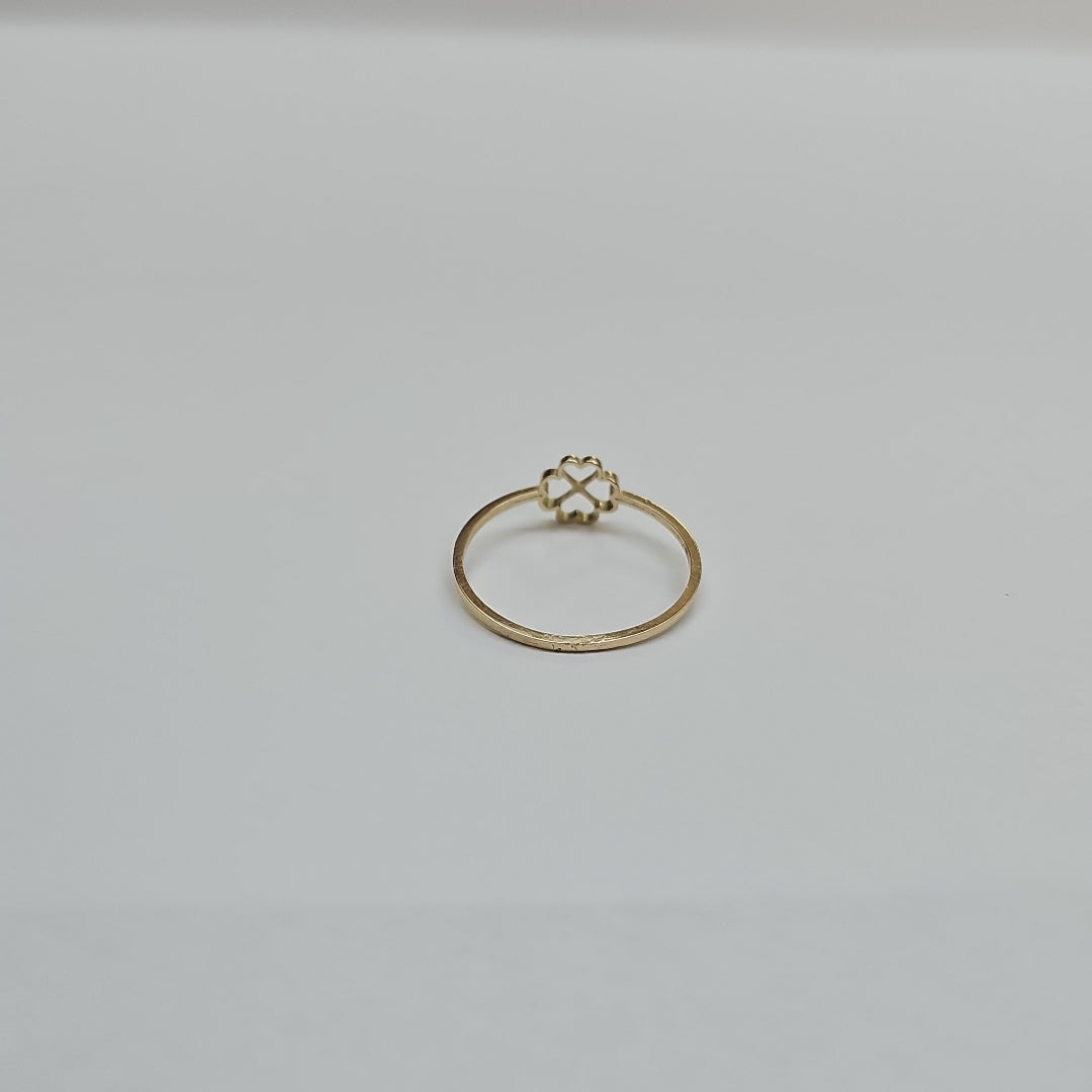 ANILLOS ANILLITO FIG TREBOL 10K TALLA 9 0.8 GR (NUEVO)