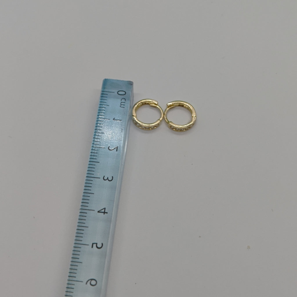 ARETES ARRACADA C CIRCONIAS 14K 1.2 GR (NUEVO)