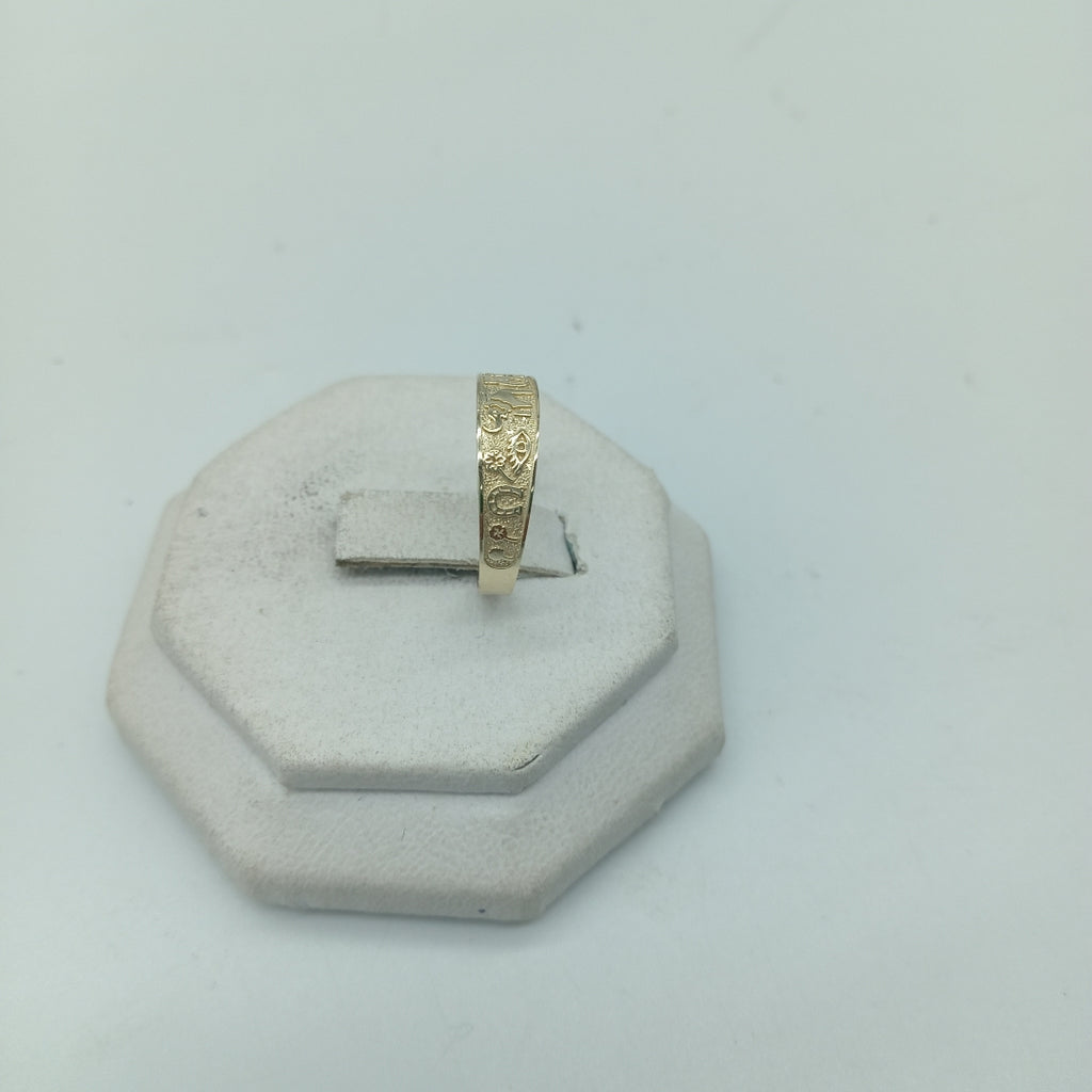 ANILLOS ARGOLLA DE LA SUERTE 10K TALLA 7 1.1 GR (NUEVO)