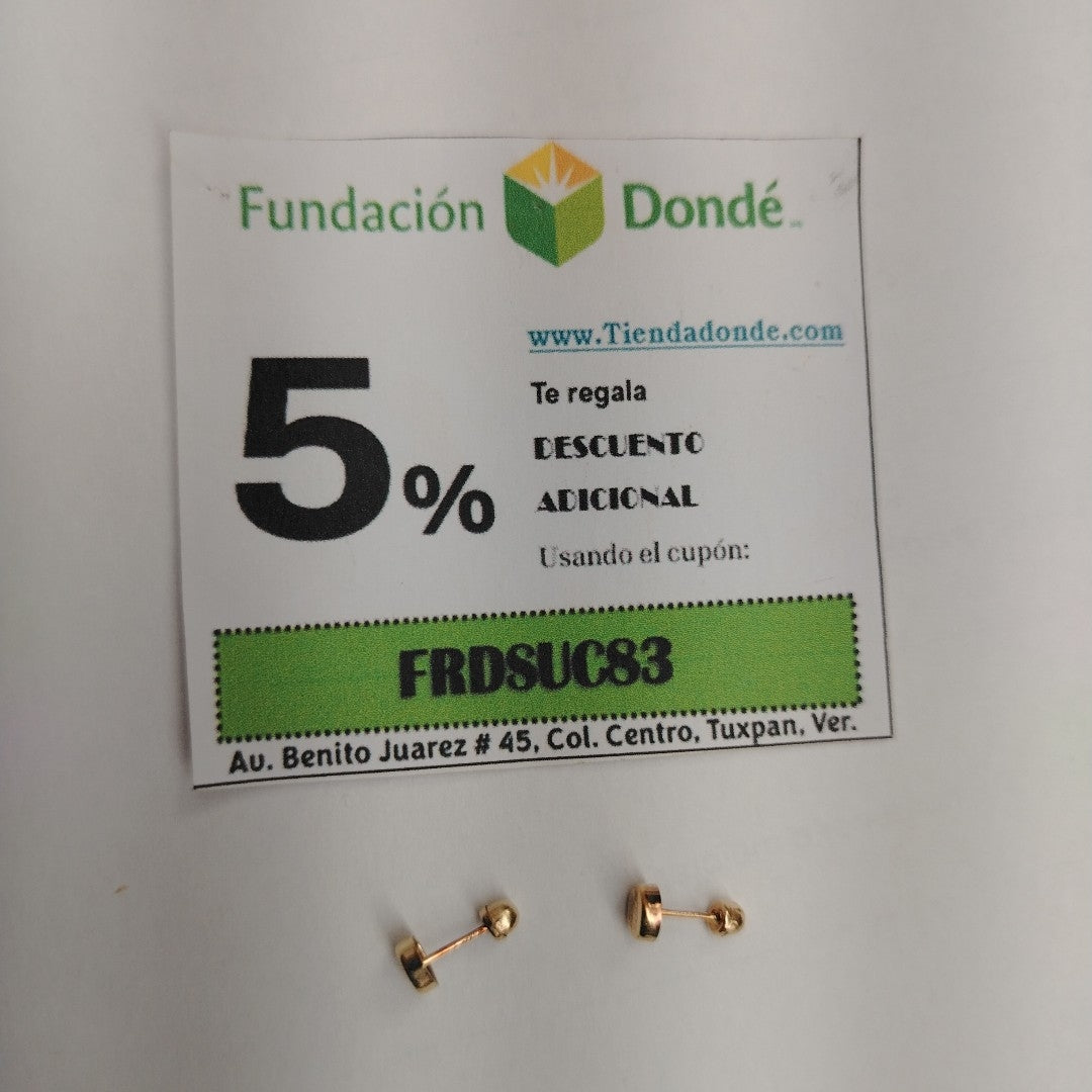 BROQUELES PAR ORO 14 K 0,30 GRMS (SEMINUEVO)