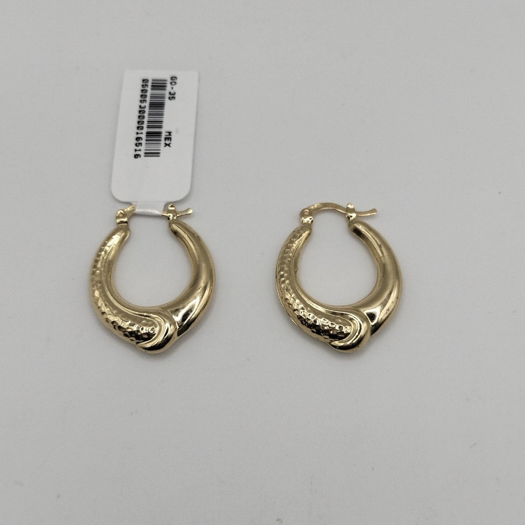 ARETES ARRACADAS ENTRELAZADAS 14K 2.6 GR (NUEVO)