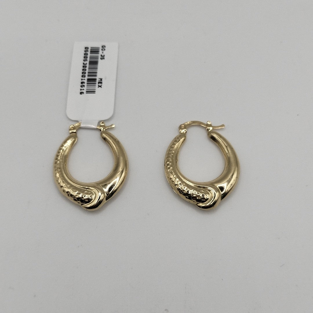 ARETES ARRACADAS ENTRELAZADAS 14K 2.6 GR (NUEVO)
