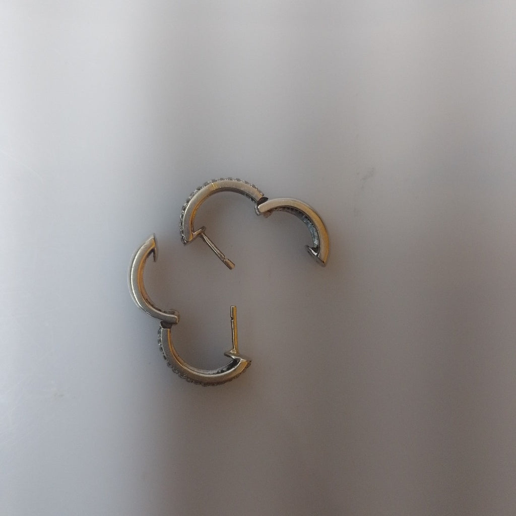 ARRACADAS PAR ORO,ORO BLANCO 14 K 6,10 GRMS (SEMINUEVO)