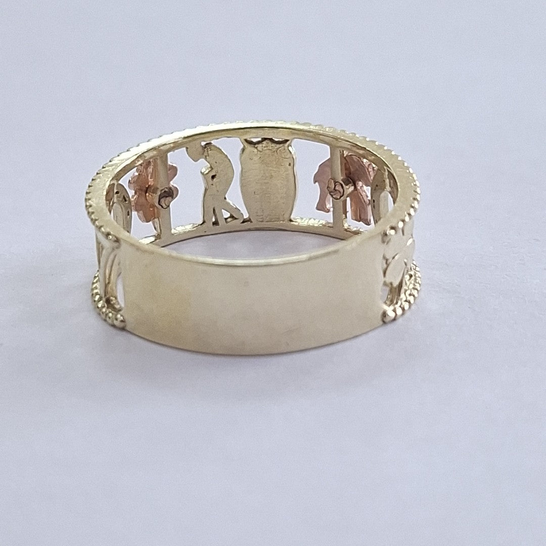 ANILLOS ARGOLLA DE LA SUERTE 10K TALLA 8 3 GR (NUEVO)