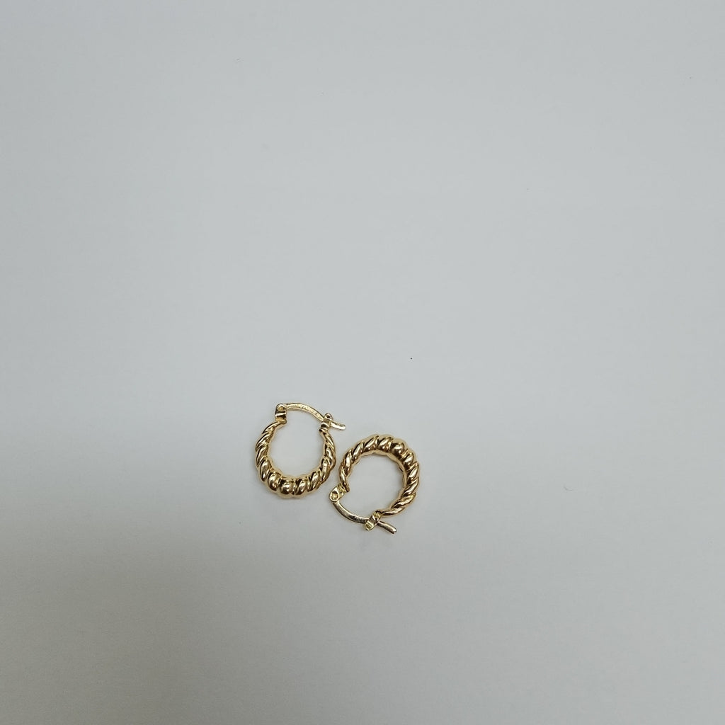 ARETES ARRACADAS TZL HUECAS 14K 1.5 GR (NUEVO)