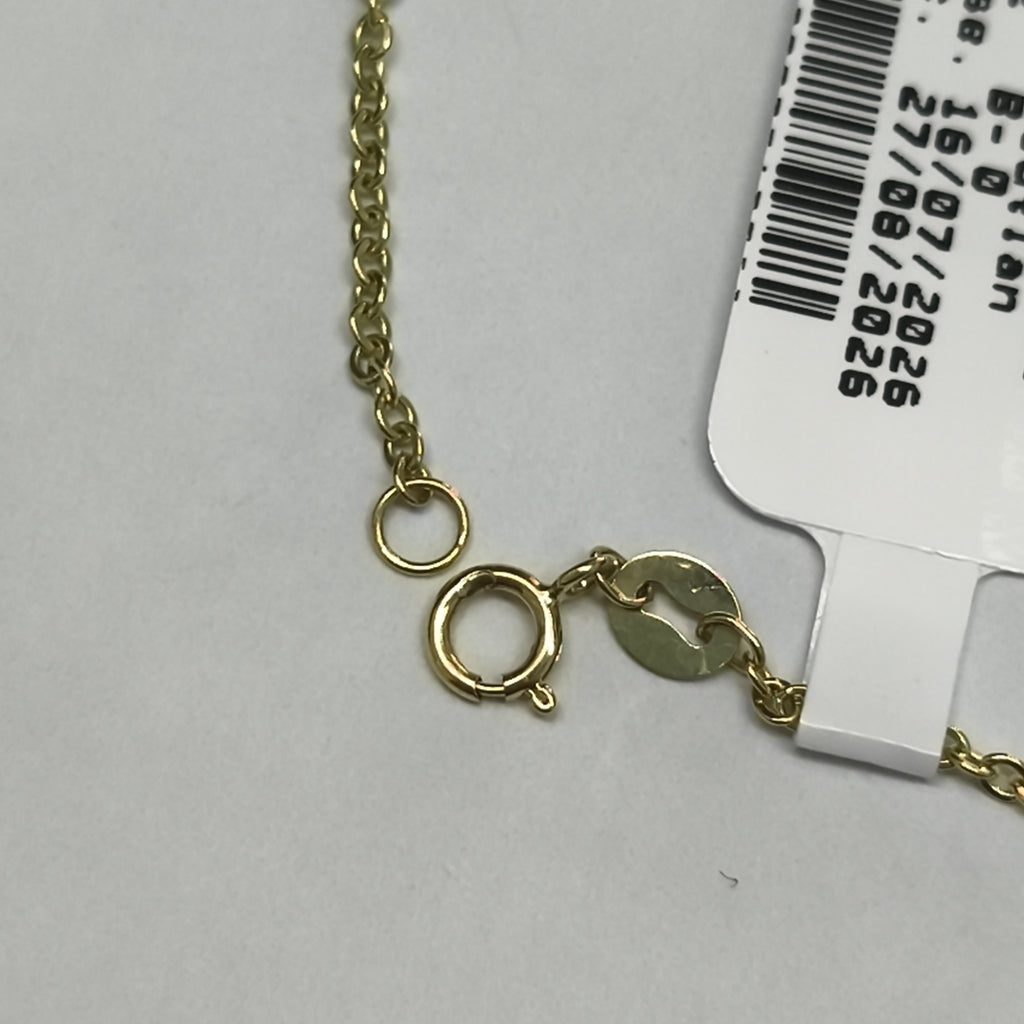 PULSERA ESPECIAL CON CORAZONES 14K 18 CM 1.3 GR (NUEVO)