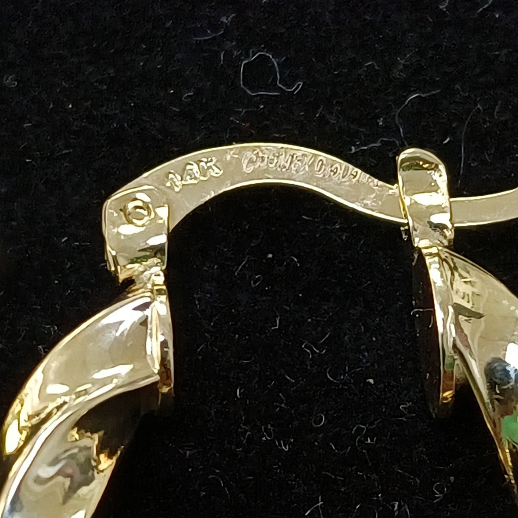 ARETES ARRACADA TORZAL 14K 1.9 GR (NUEVO)
