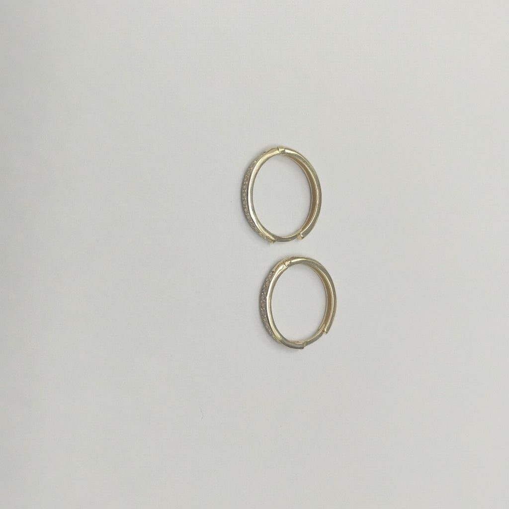 ARETES ARRACADAS C CIRCONIAS 14K 2 GR (NUEVO)