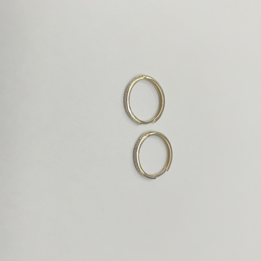 ARETES ARRACADAS C CIRCONIAS 14K 2 GR (NUEVO)