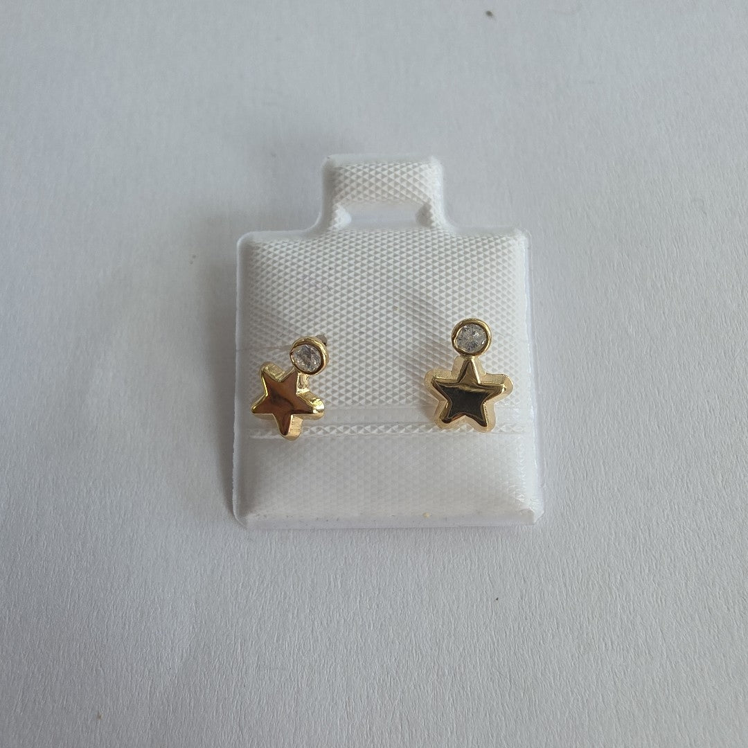 BROQUELES BROQUEL FIG ESTRELLA C CIRCONIA 14K 0.2603 GR (NUEVO)
