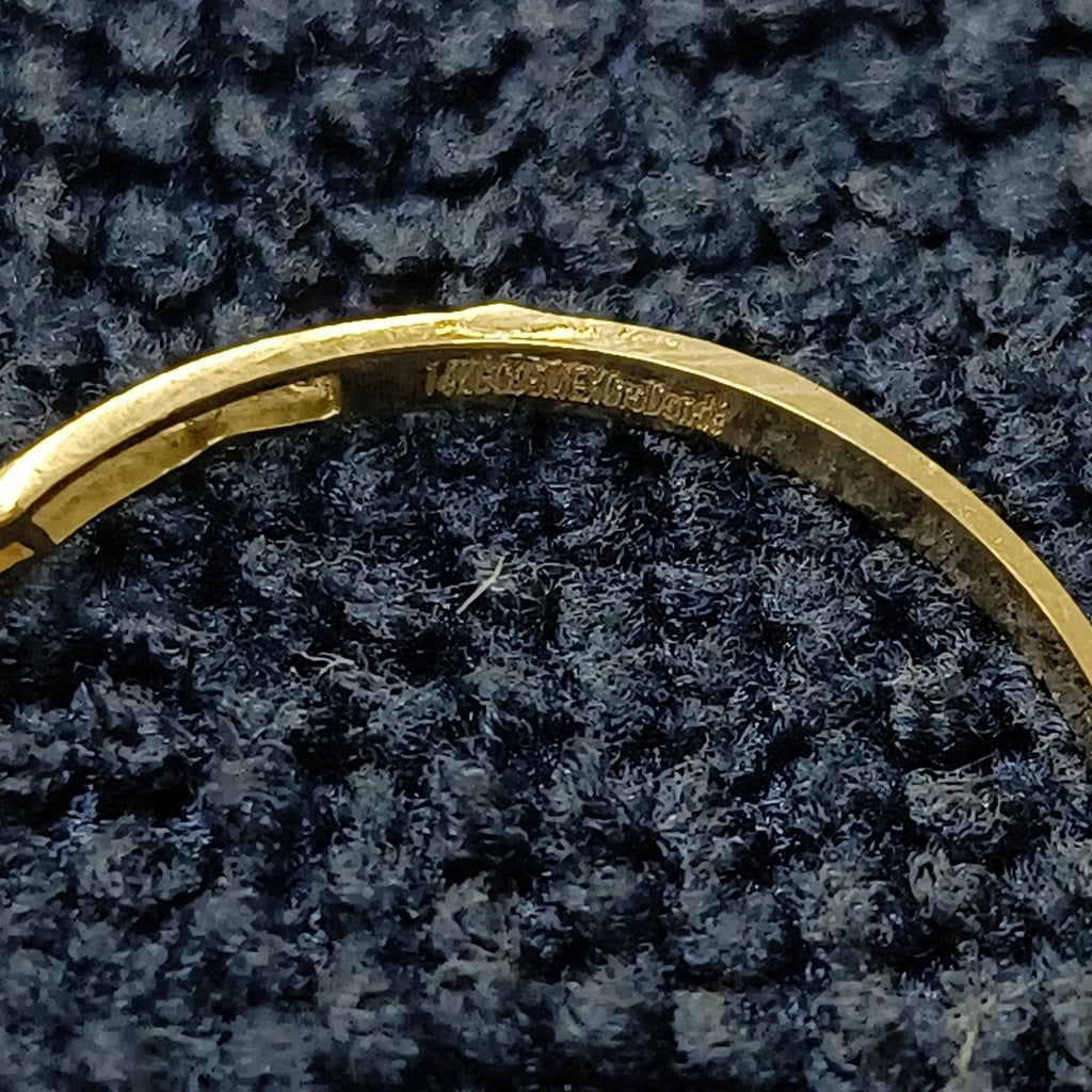 ANILLOS CON CIRCONIAS 14K TALLA 7 0.8 GR (NUEVO)