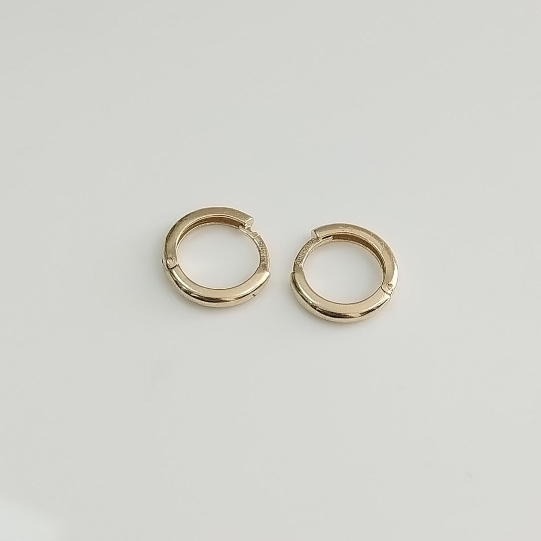 ARETES ARRACADAS LISAS 10K 1.2 GR (NUEVO)