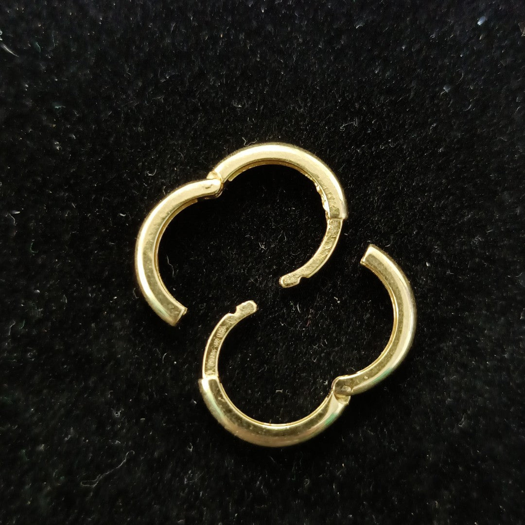 ARETES ARRACADAS LISAS 10K 1.2 GR (NUEVO)