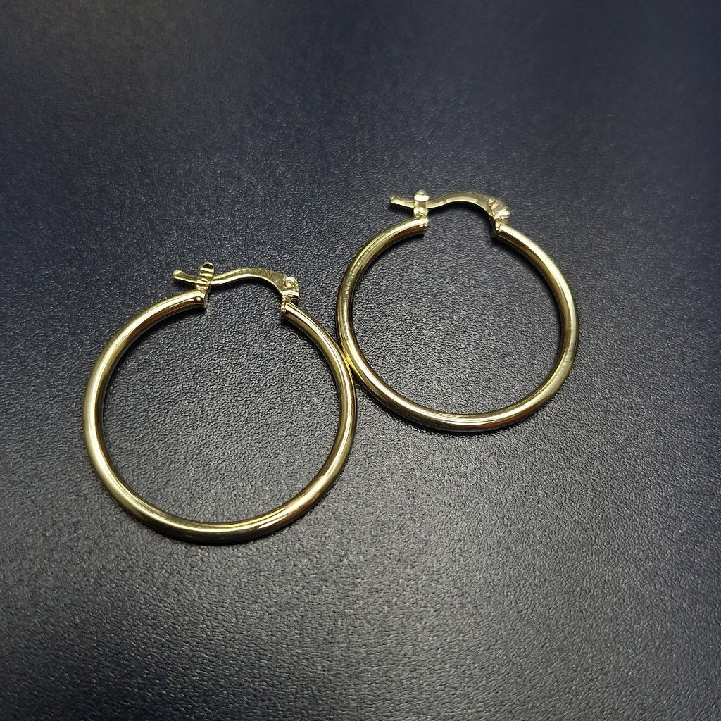 ARETES TEJIDO ARRACADAS LISAS 14K 1.6 GR (NUEVO)