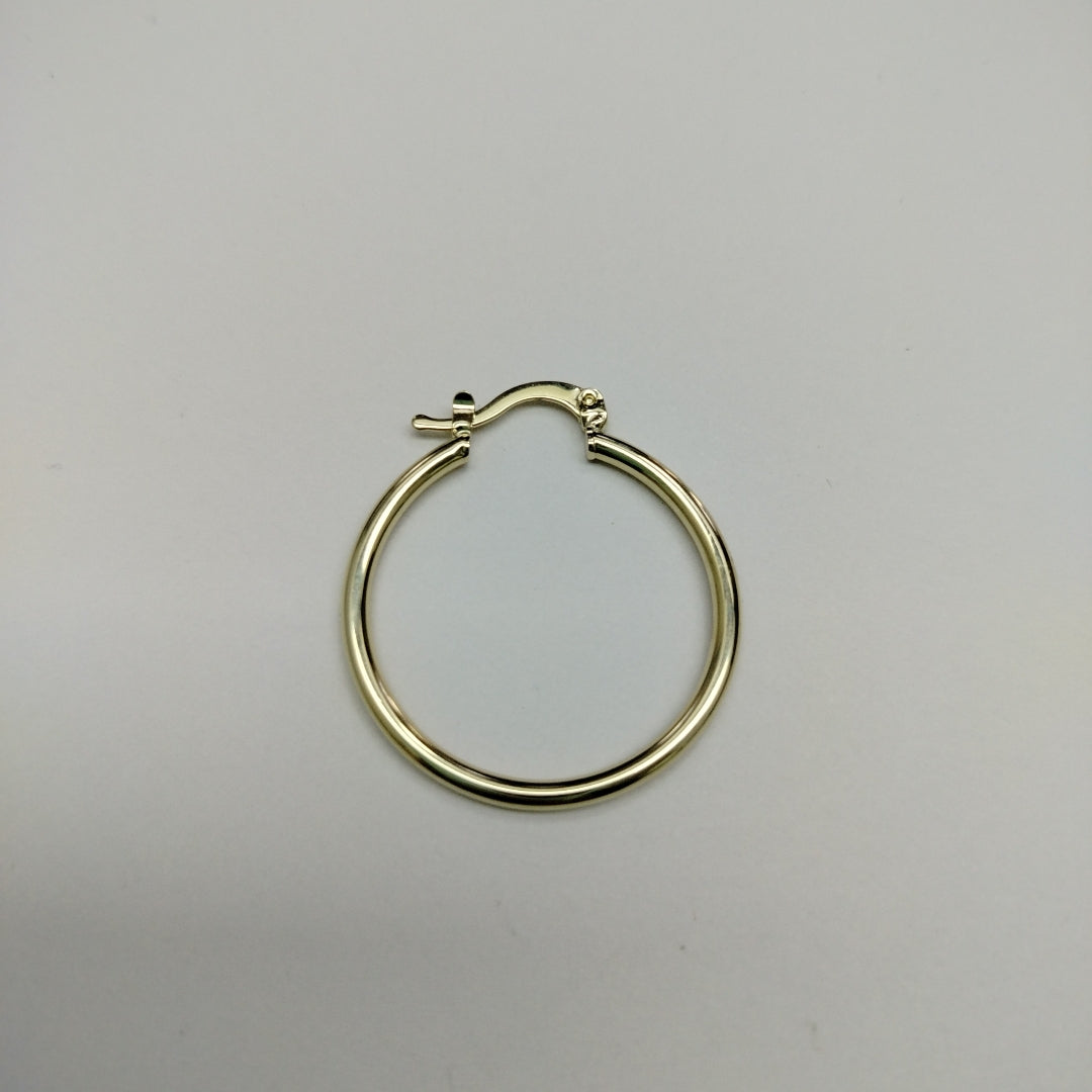 ARETES TEJIDO ARRACADAS LISAS 14K 1.5 GR (NUEVO)