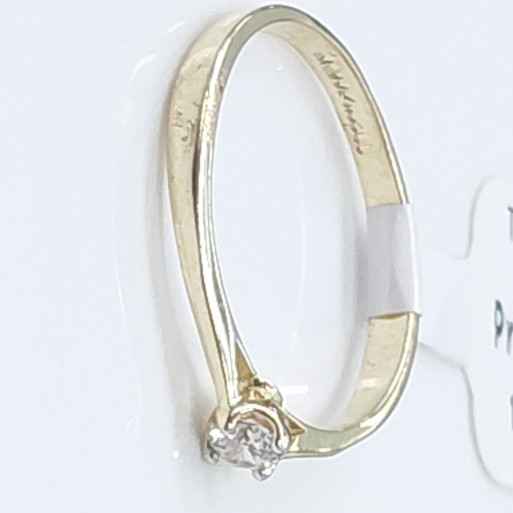 ANILLO ANILLITO SOLITARIO CIRCONIA 14K 7 TALLA 1.4 GR (NUEVO)