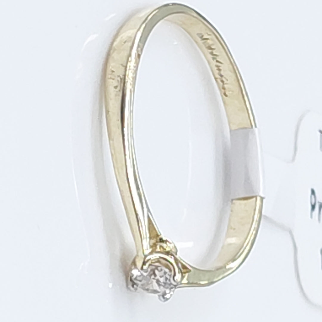 ANILLO ANILLITO SOLITARIO CIRCONIA 14K 7 TALLA 1.4 GR (NUEVO)