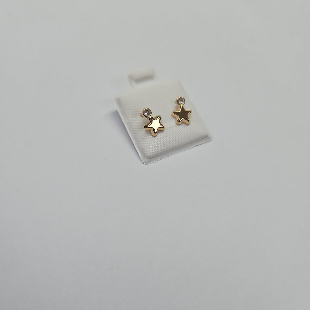BROQUELES BROQUEL FIG ESTRELLA C CIRCONIA 14K 0.2603 GR (NUEVO)