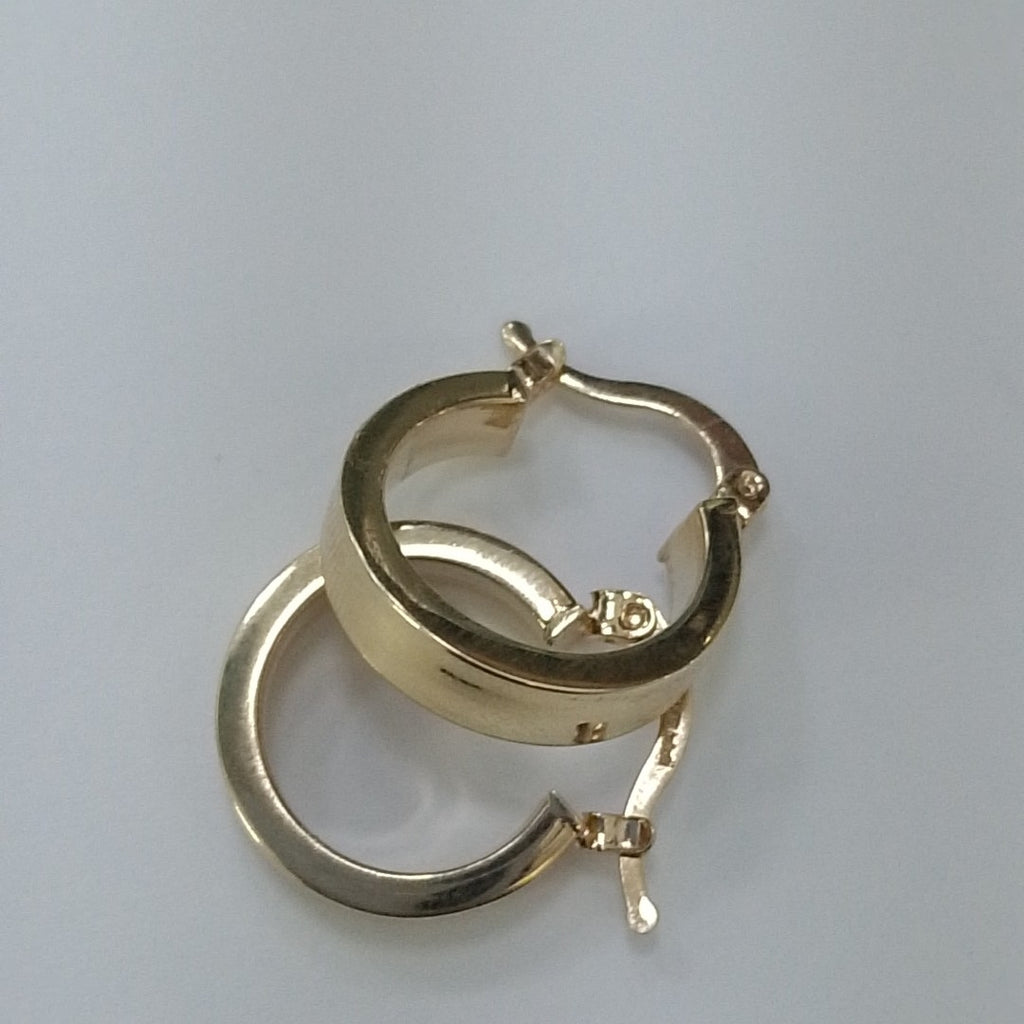 ARETES ARRACADA LISA 14K 2 GR (NUEVO)