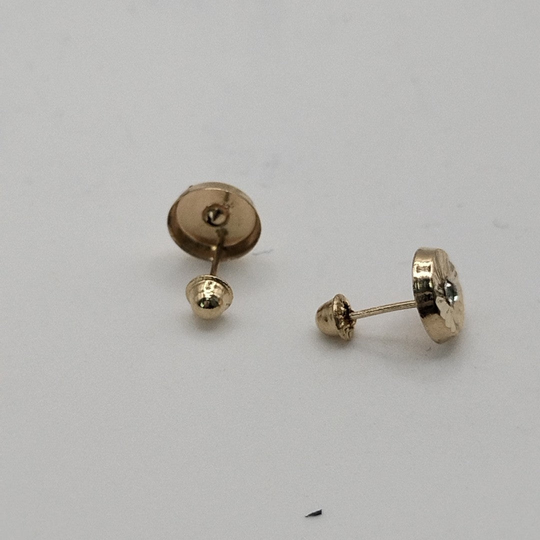BROQUELES BROQUEL FIG BOTON C CIRCONIA 14K 0.2916 GR (NUEVO)