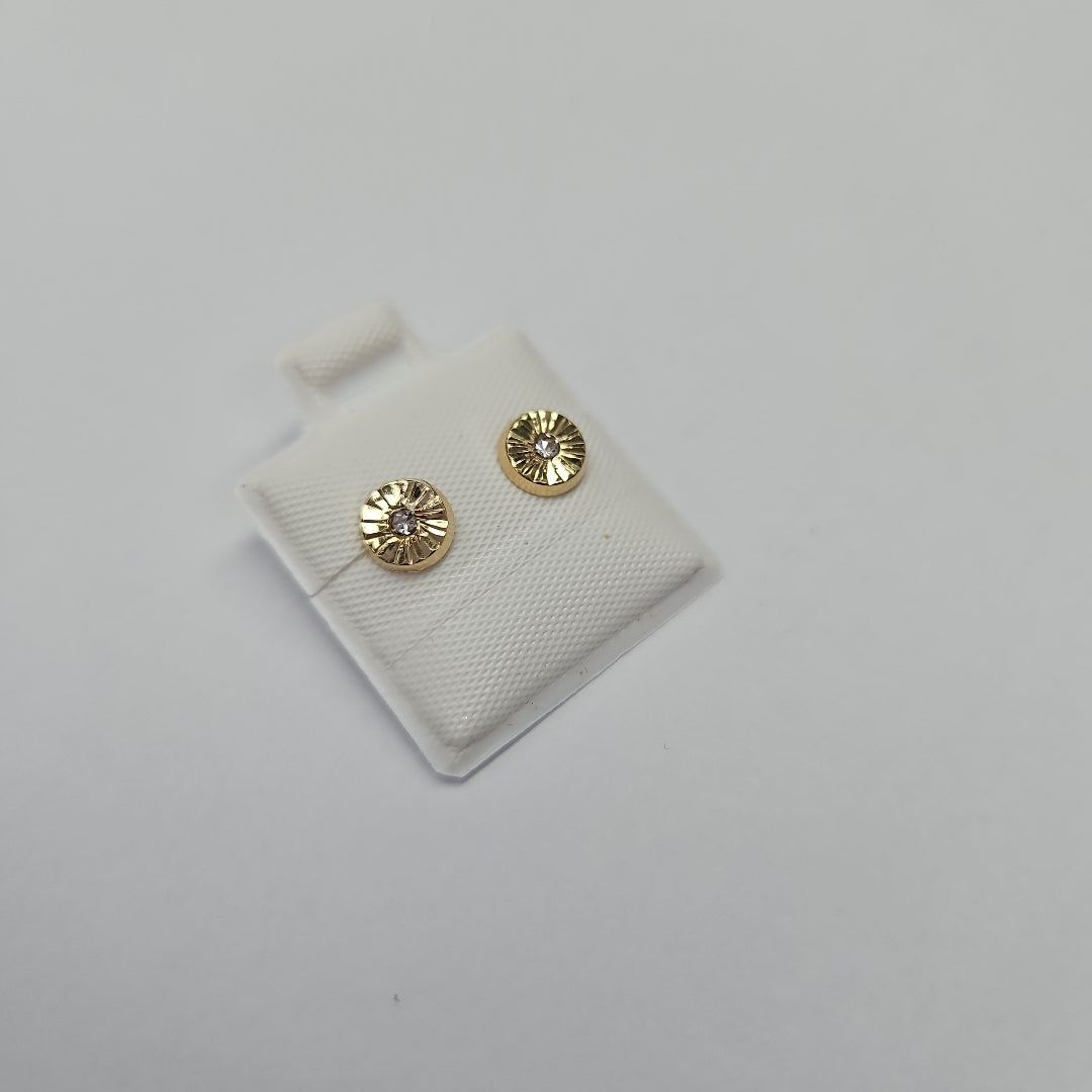 BROQUELES BROQUEL FIG BOTON C CIRCONIA 14K 0.2916 GR (NUEVO)