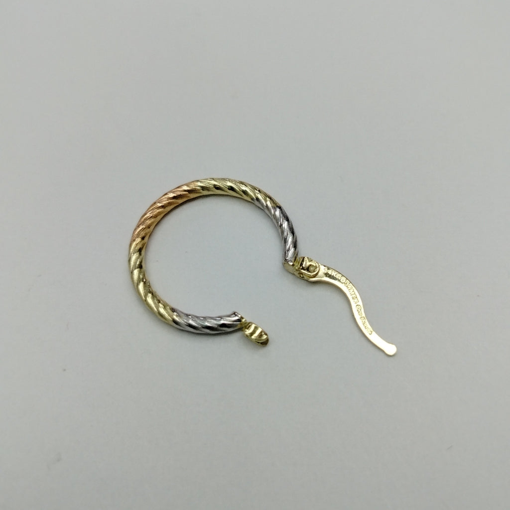 ARETES TEJIDO ARRACADAS TZL COMBINADAS 14K 1.8 GR (NUEVO)