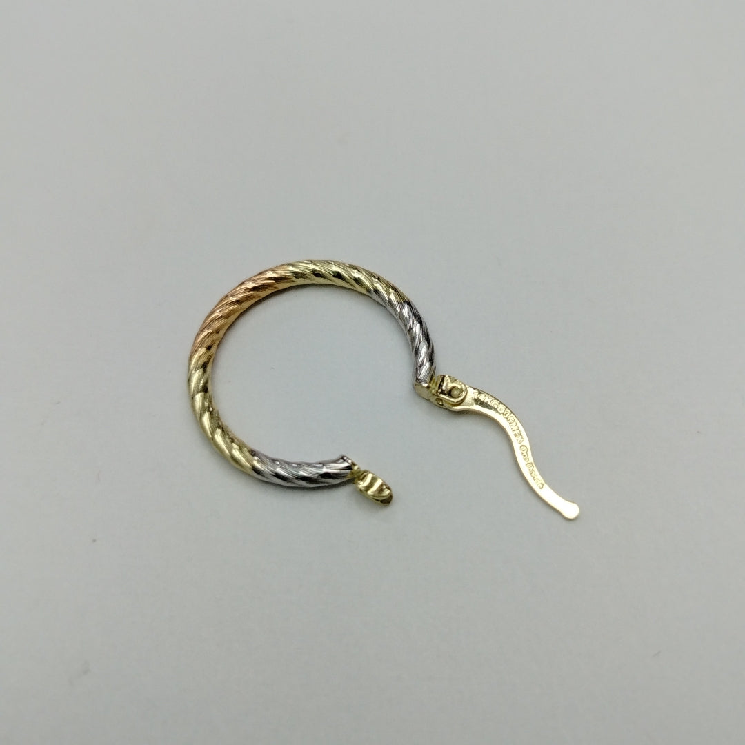 ARETES TEJIDO ARRACADAS TZL COMBINADAS 14K 1.8 GR (NUEVO)