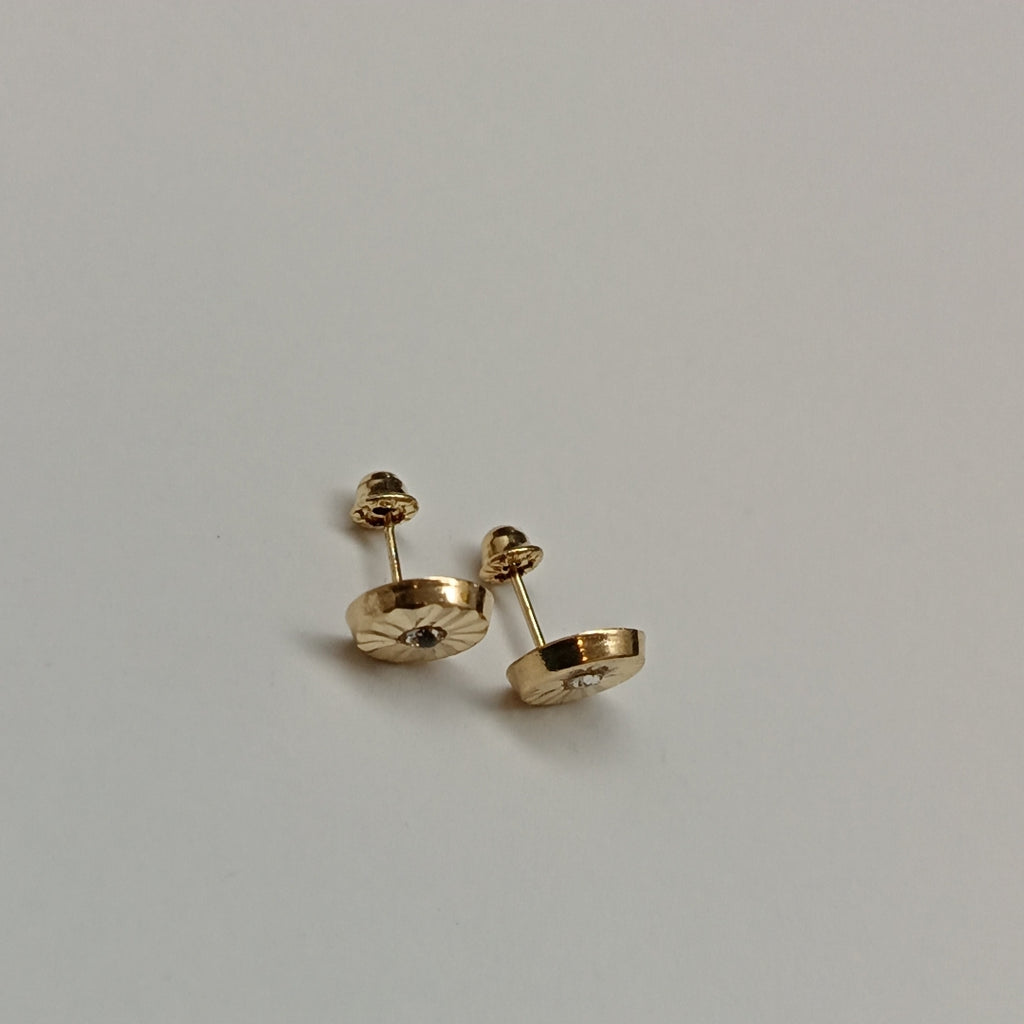 BROQUELES BROQUEL FIG BOTON C CIRCONIA 14K 0.2916 GR (NUEVO)