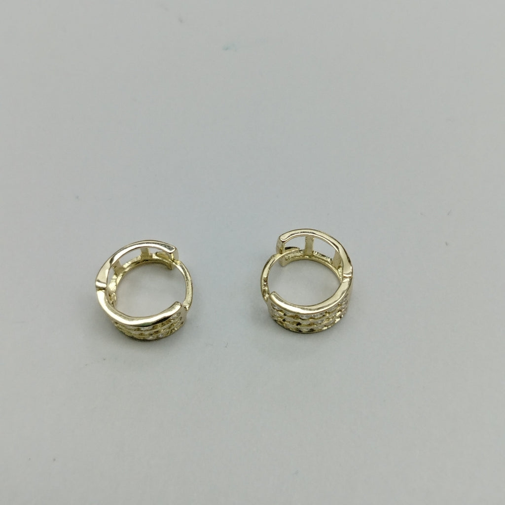 ARETES HUGGIES C CIRCONIA 14K 2.2 GR (NUEVO)
