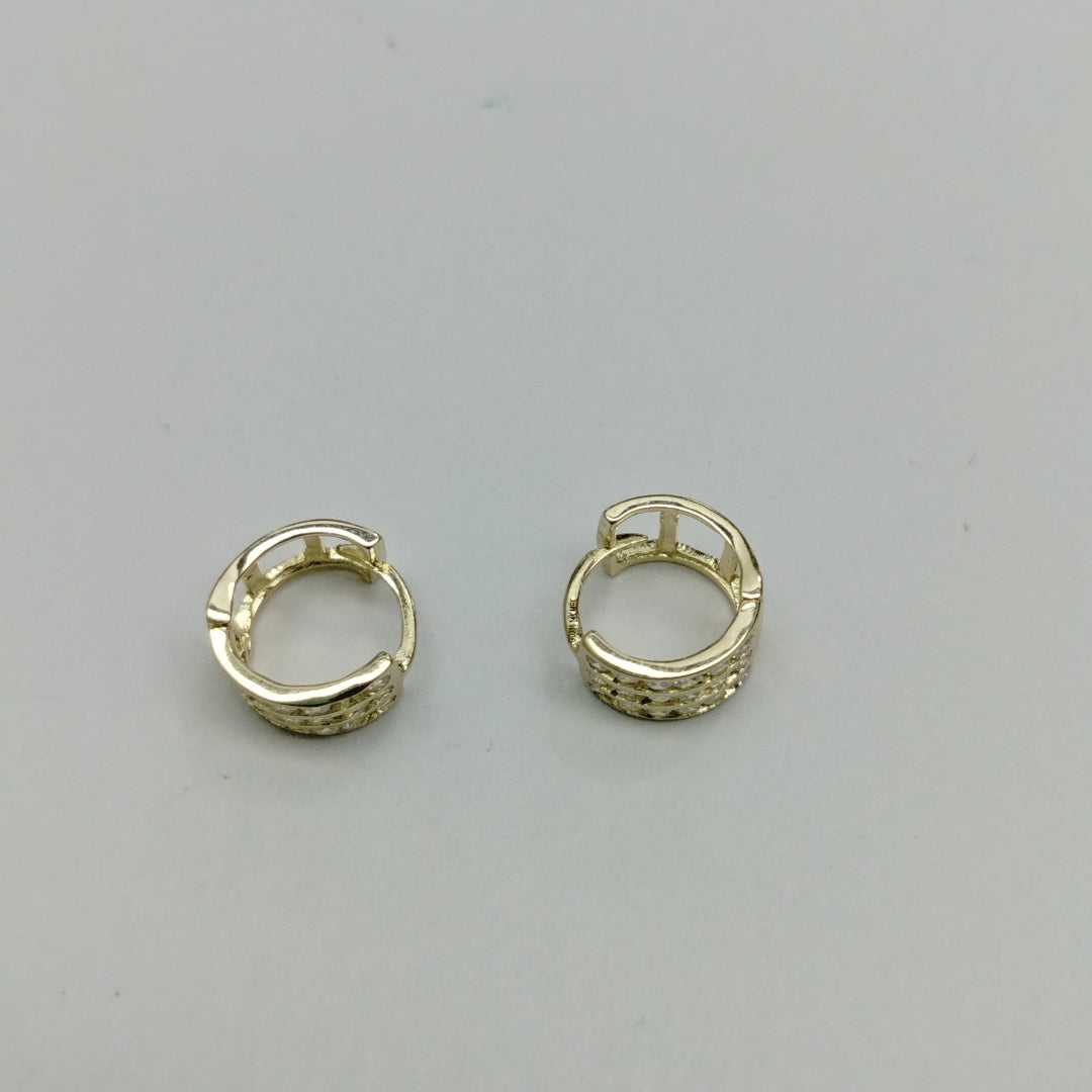 ARETES HUGGIES C CIRCONIA 14K 2.2 GR (NUEVO)