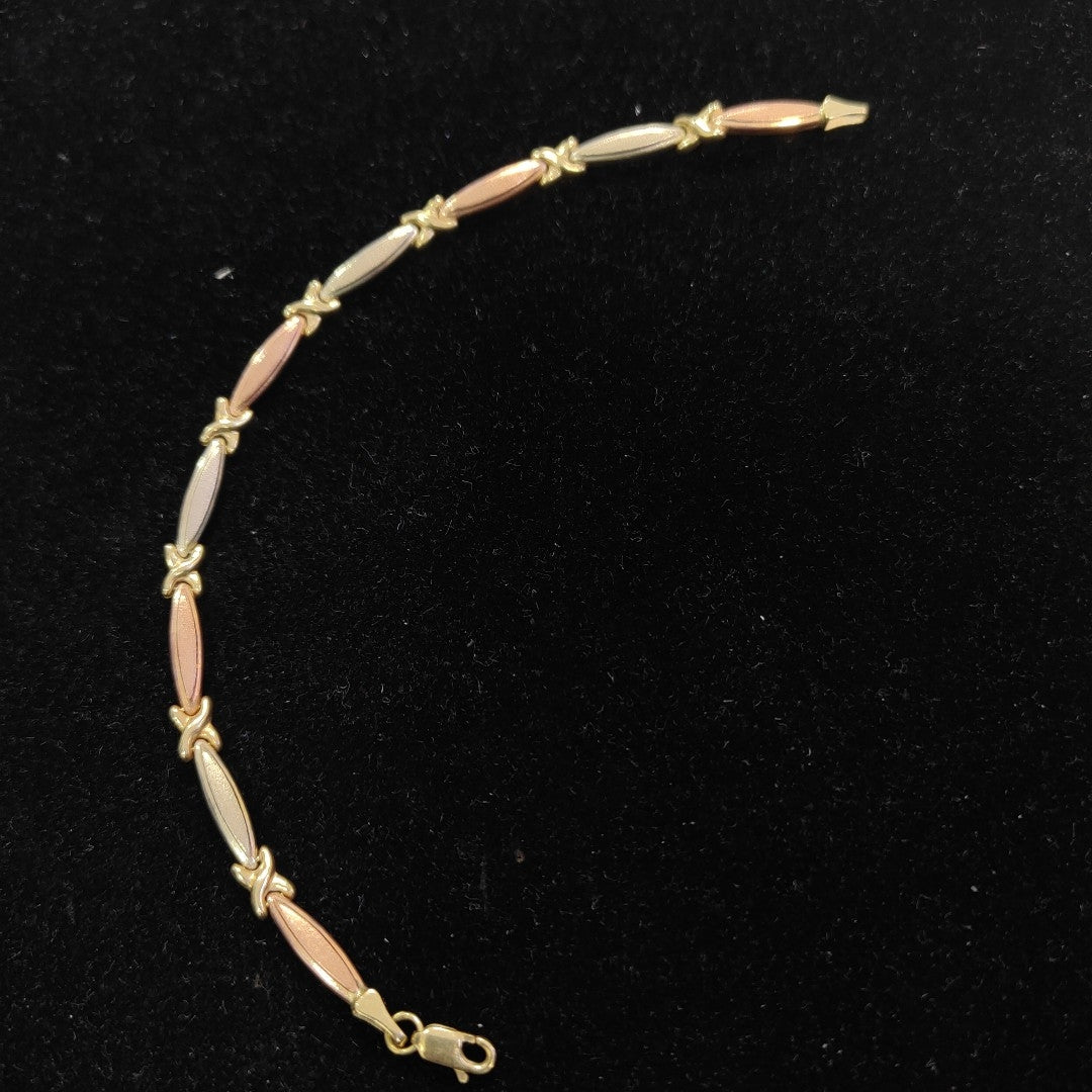 PULSERA ORO COMBINADO 14 K 4,80 GRMS (SEMINUEVO)