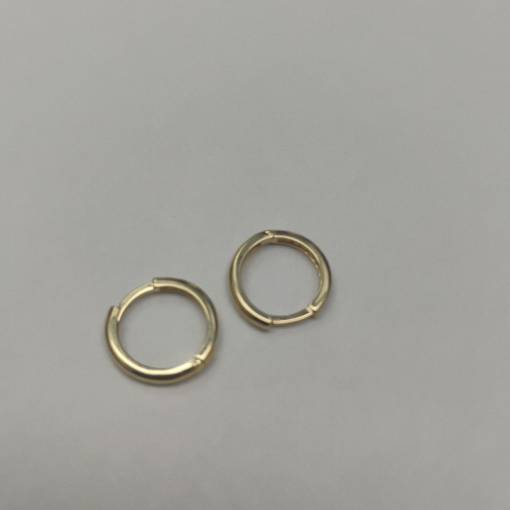 ARETES HUGGIES C CIRCONIA 14K 1.7 GR (NUEVO)