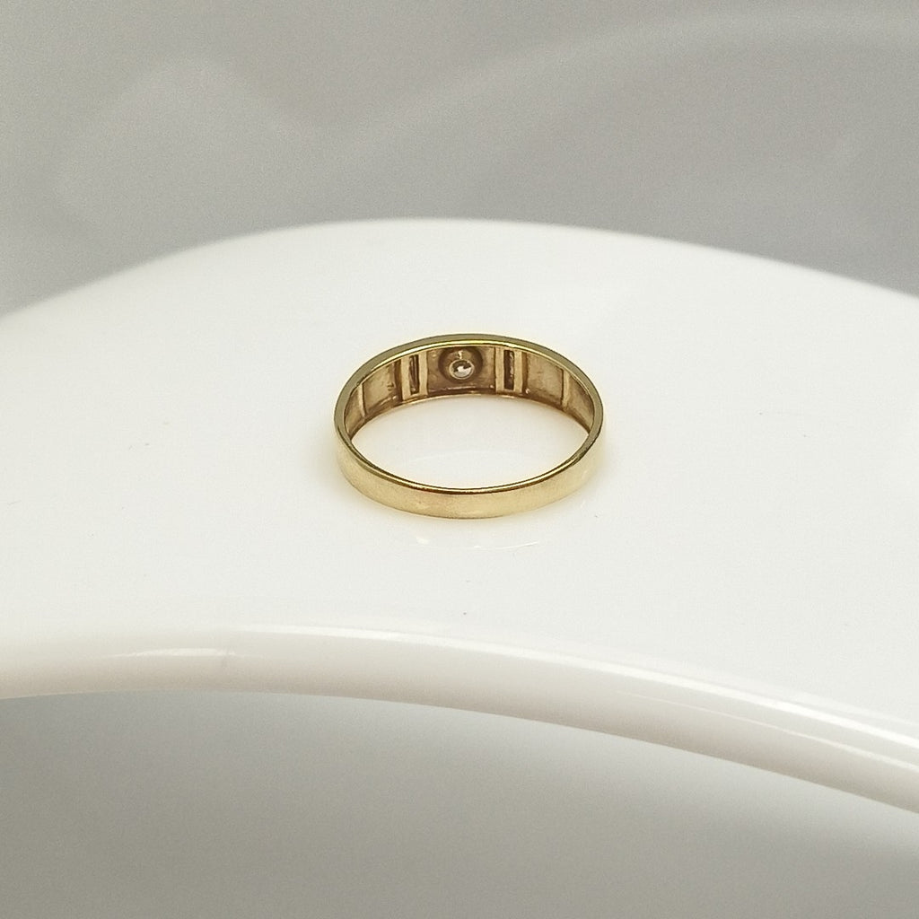 ANILLO ORO COMBINADO 10 K 2,80 GRMS (SEMINUEVO)