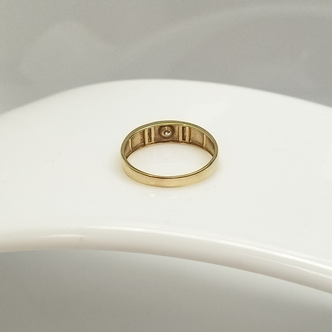 ANILLO ORO COMBINADO 10 K 2,80 GRMS (SEMINUEVO)
