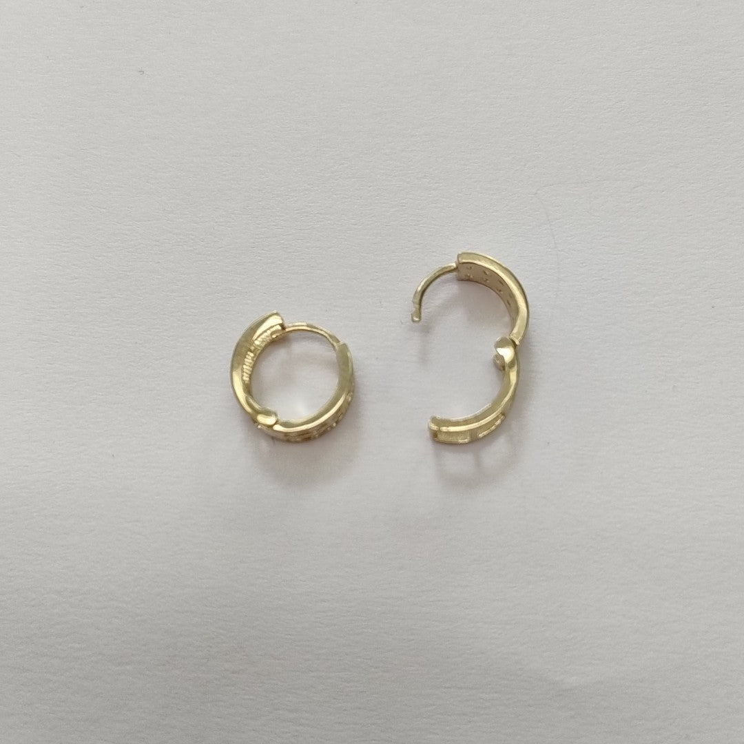 ARETES HUGGIES C CIRCONIAS 14K 1.7 GR (NUEVO)