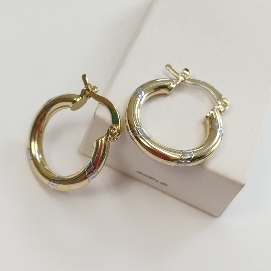 ARETES ARRACADAS COMBINADAS 14K 1.7 GR (NUEVO)