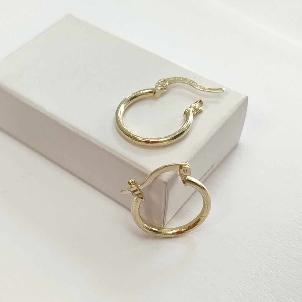 ARETES ARRACADAS ESTRIADAS 14K 1.4 GR (NUEVO)