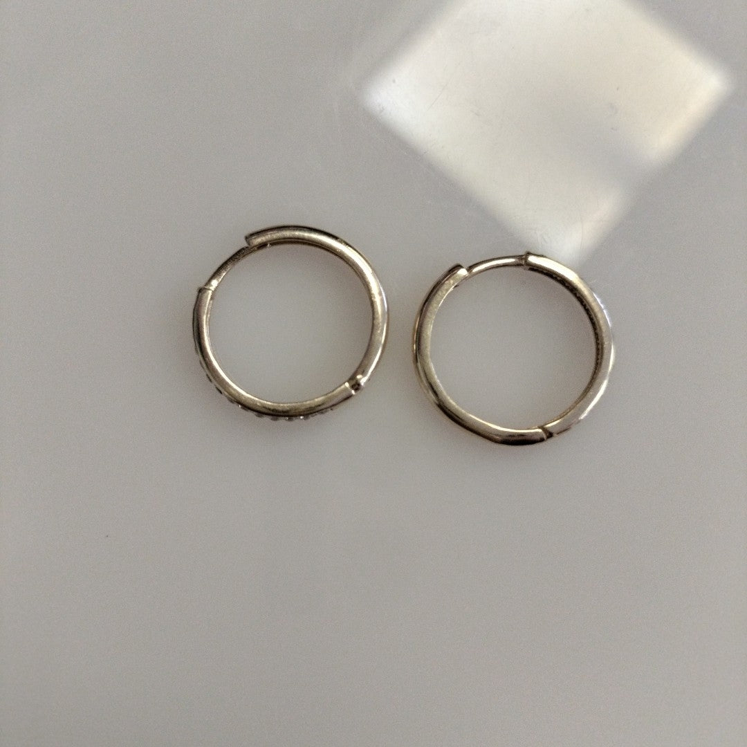 ARETES ARRACADAS C CIRCONIAS 14K 2.1 GR (NUEVO)