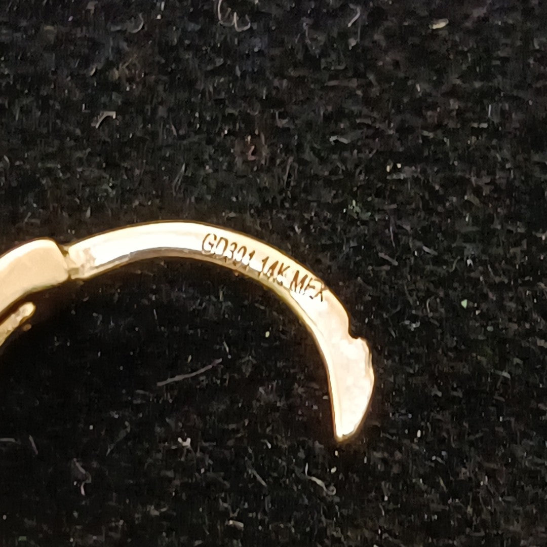 ARETES ARRACADA C CIRCONIAS 14K 1.2 GR (NUEVO)